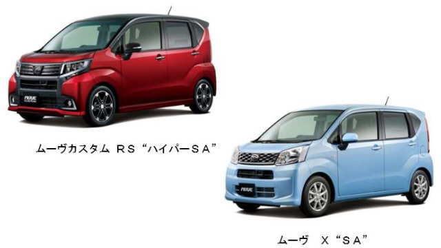 DAIHATSU ムーヴカスタムＲＳハイパーＳＡとムーヴＸのＳＡ