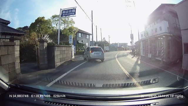 城山公園（館山市立博物館） 駐車場 入り口