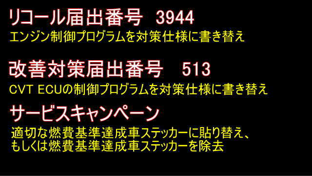 作業内容（リコール等）