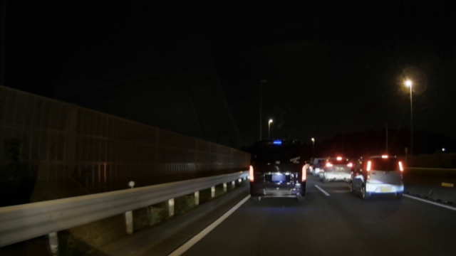 藤沢バイパスの渋滞（最後尾）