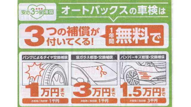 オートバックスの車検 ３つの補償