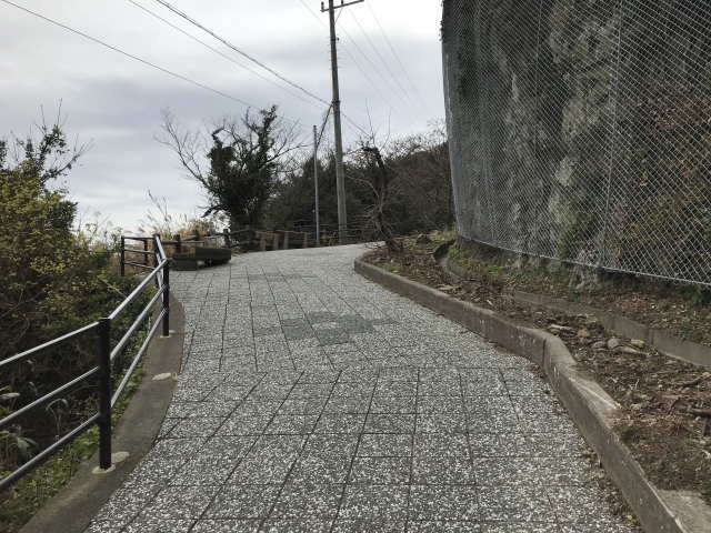 石廊崎灯台へと続く道