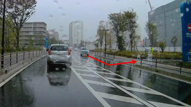 北駐車場入り口付近