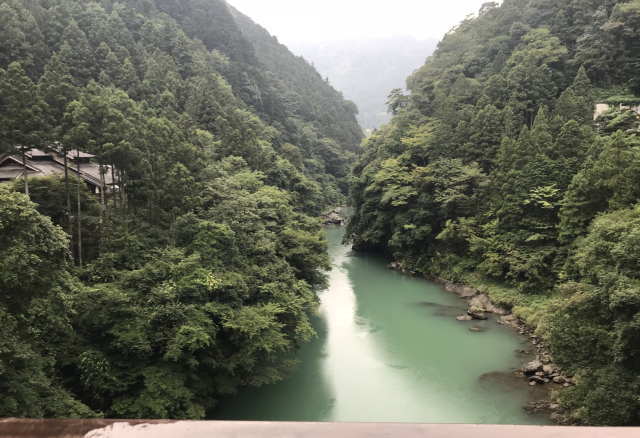 数馬峡橋からの風景（奥多摩湖方向）