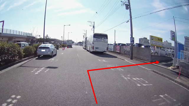 うらりの駐車場色口