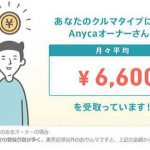 Anycaを使って車を貸した場合の収入